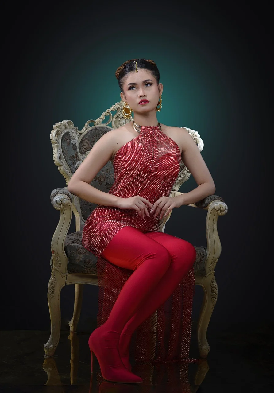portrait, fashion, woman, posing