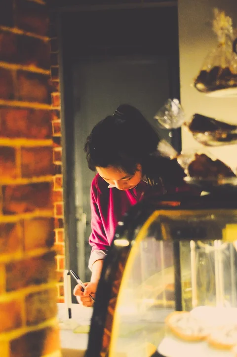 working, girl, working woman, young