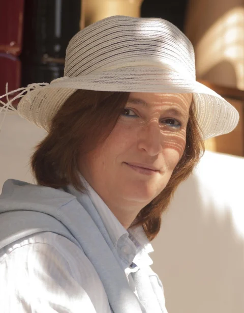 portrait, girl, hat, summer