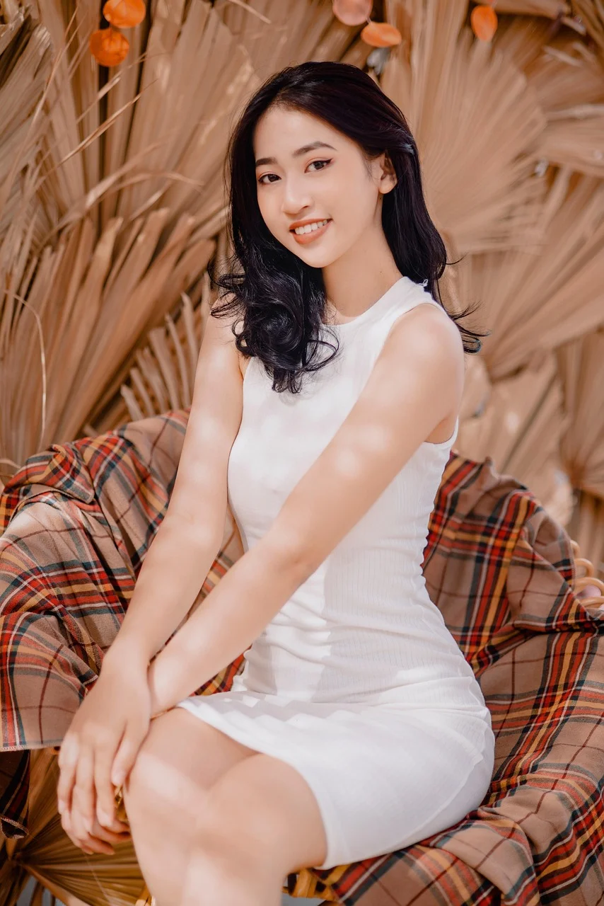 fashion, woman, portrait, white dress