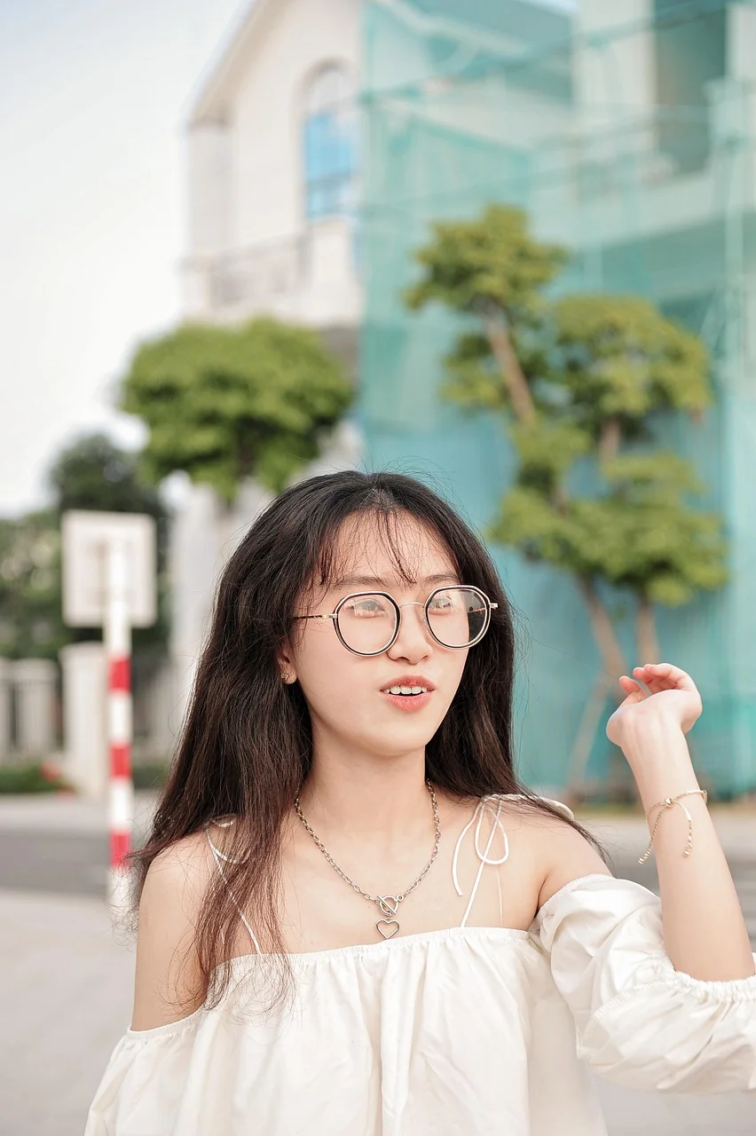 woman, asian woman, portrait, outdoors