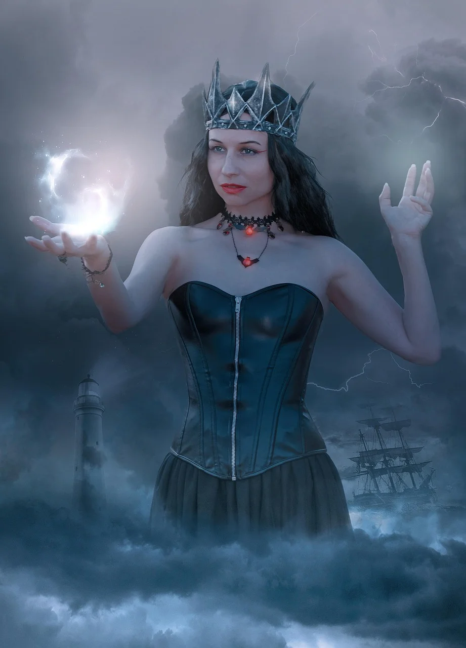 woman, gothic, queen, model