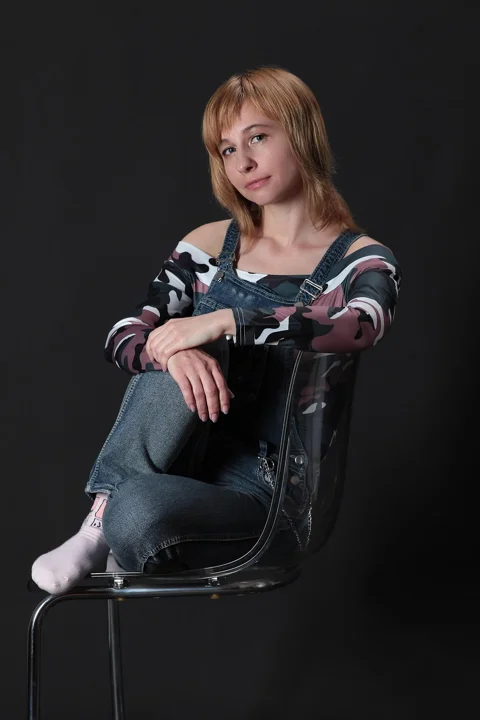 jumpsuit, denim, model, portrait