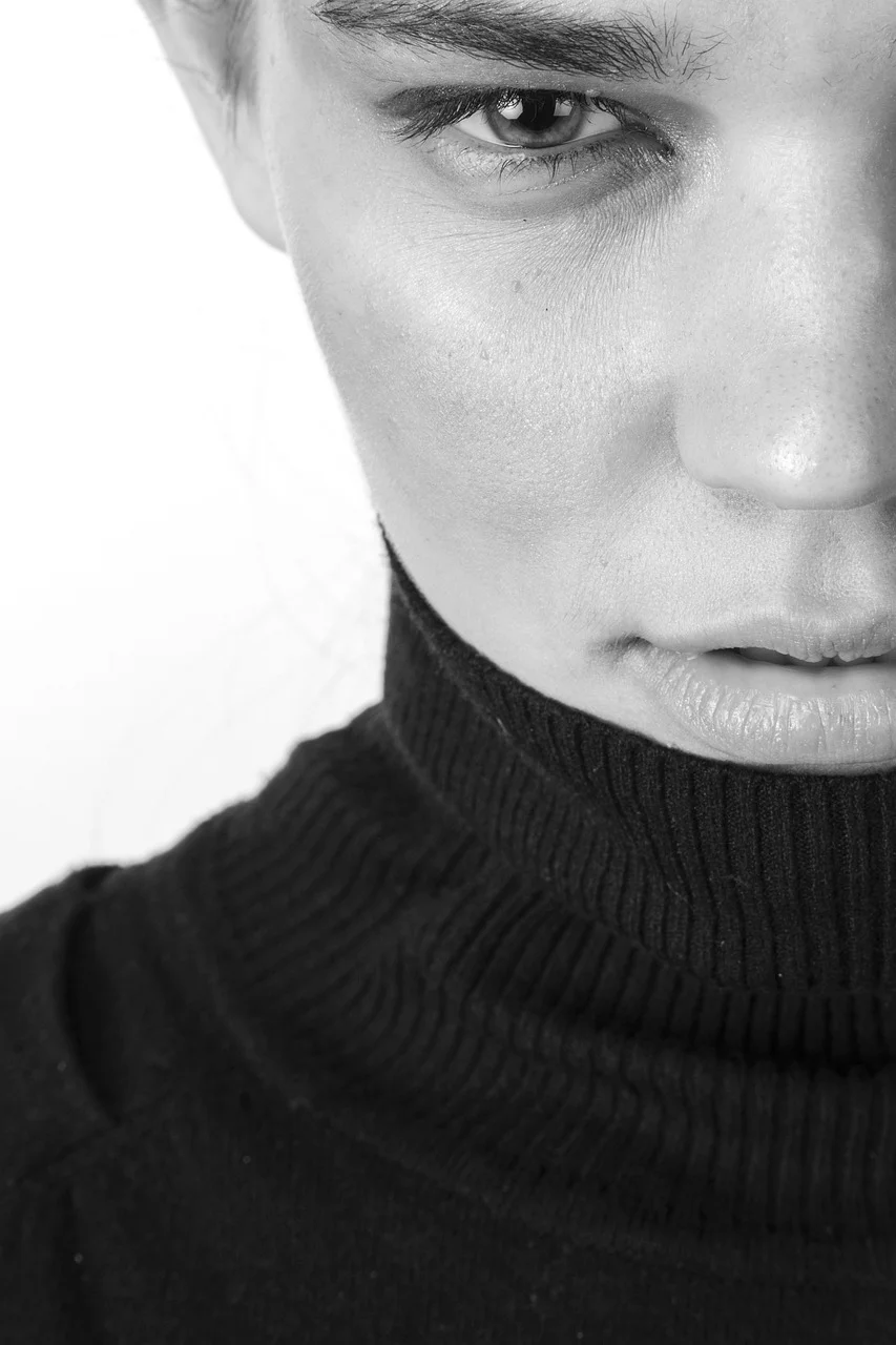 model, black white, portrait, photography