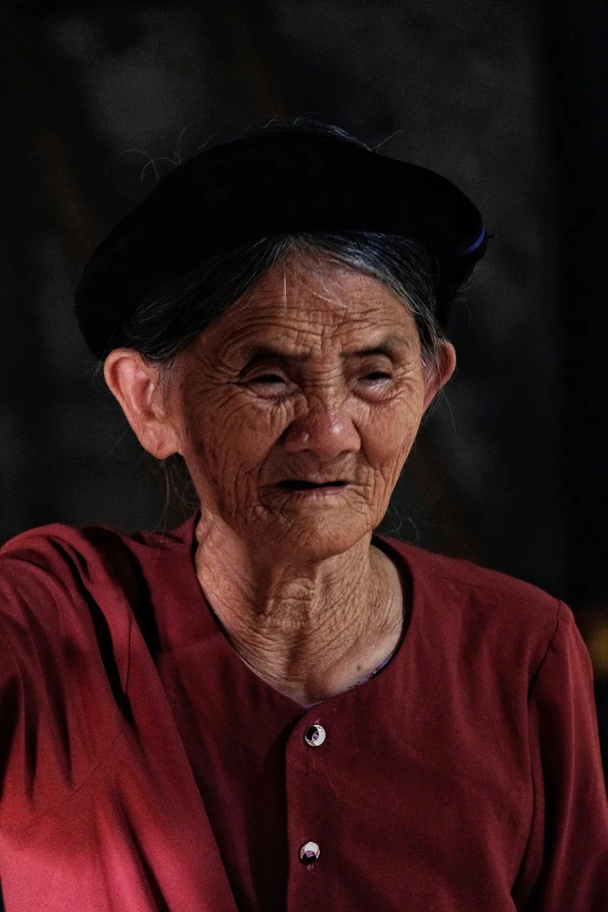 woman, elder, senior, face