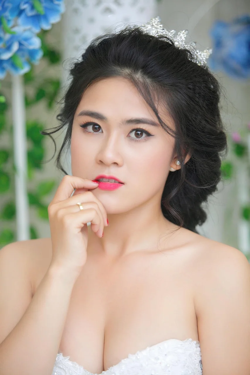 bride, wedding, woman, portrait