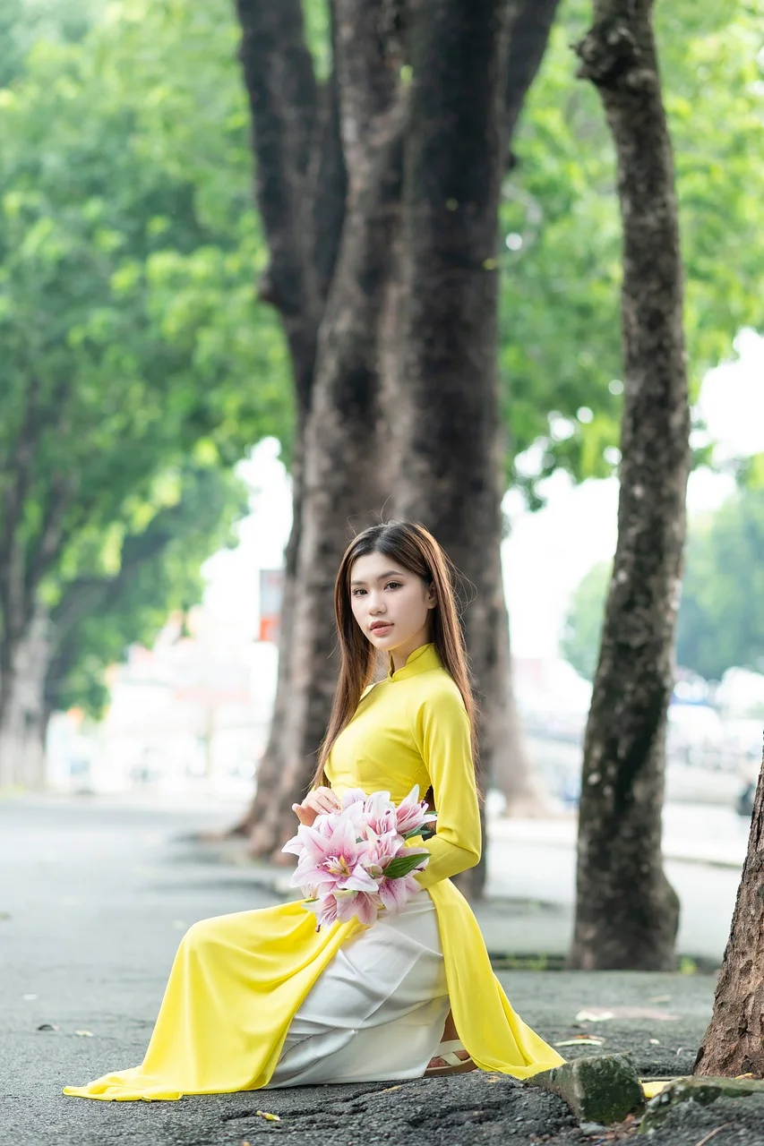 aodai, dress, vietnam, woman