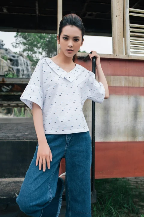 fashion, woman, jeans, landscape