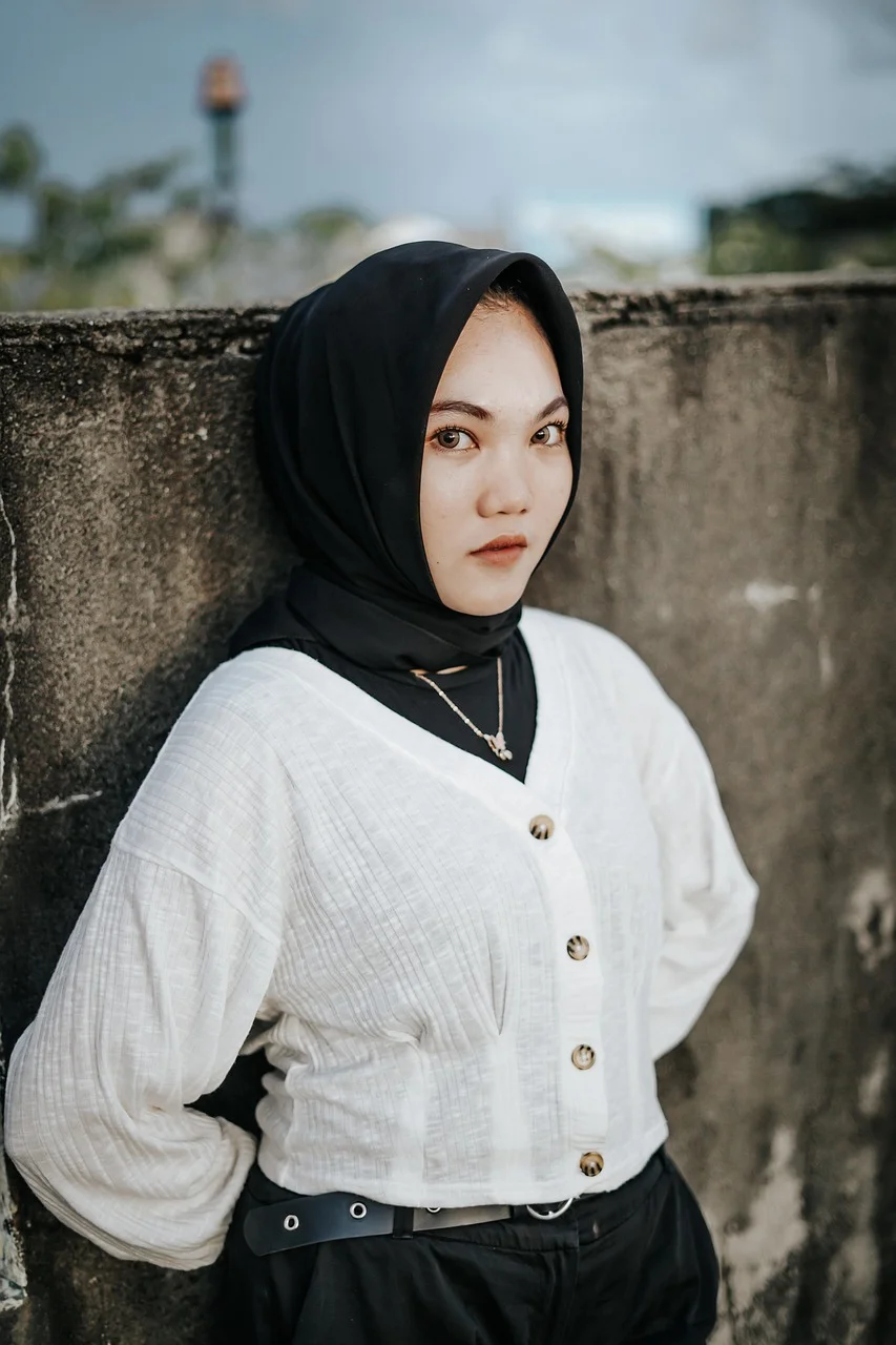 여자, 히잡, 인물 사진, 패션
