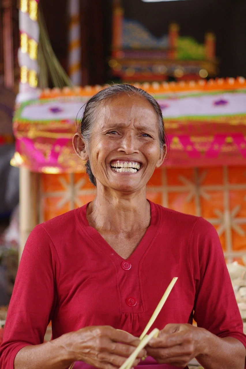 bali, old woman, face, female