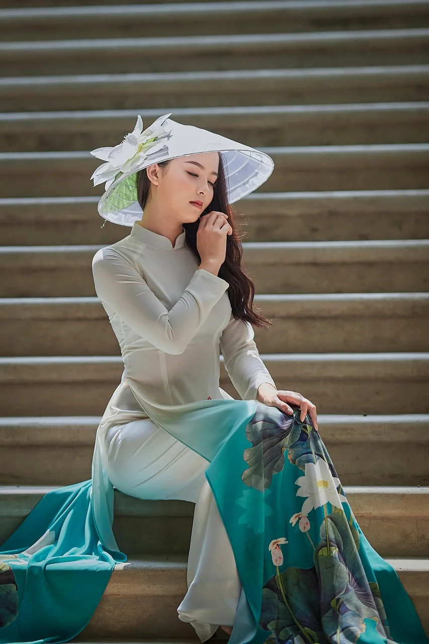 ベトナム人女性, アオザイ, ポートレート, ベトナムの伝統衣装
