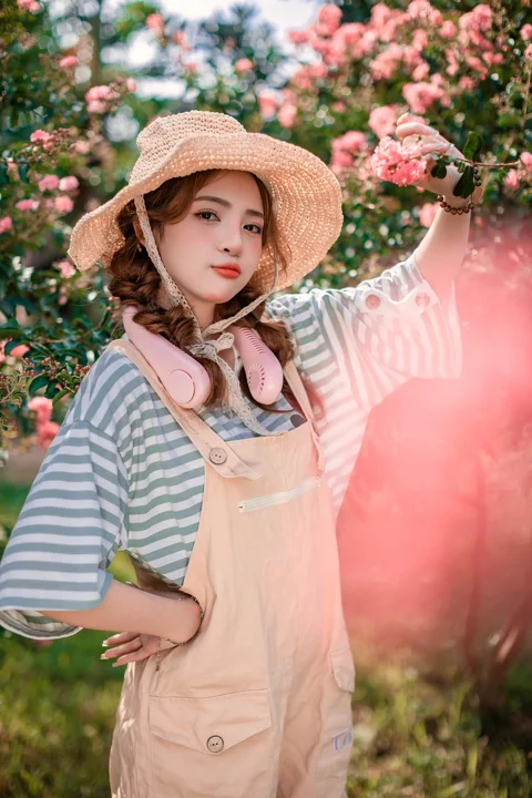 女人, 女孩, 花園, 戶外