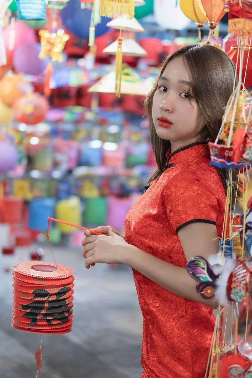 girl, model, qipao, qipao dress