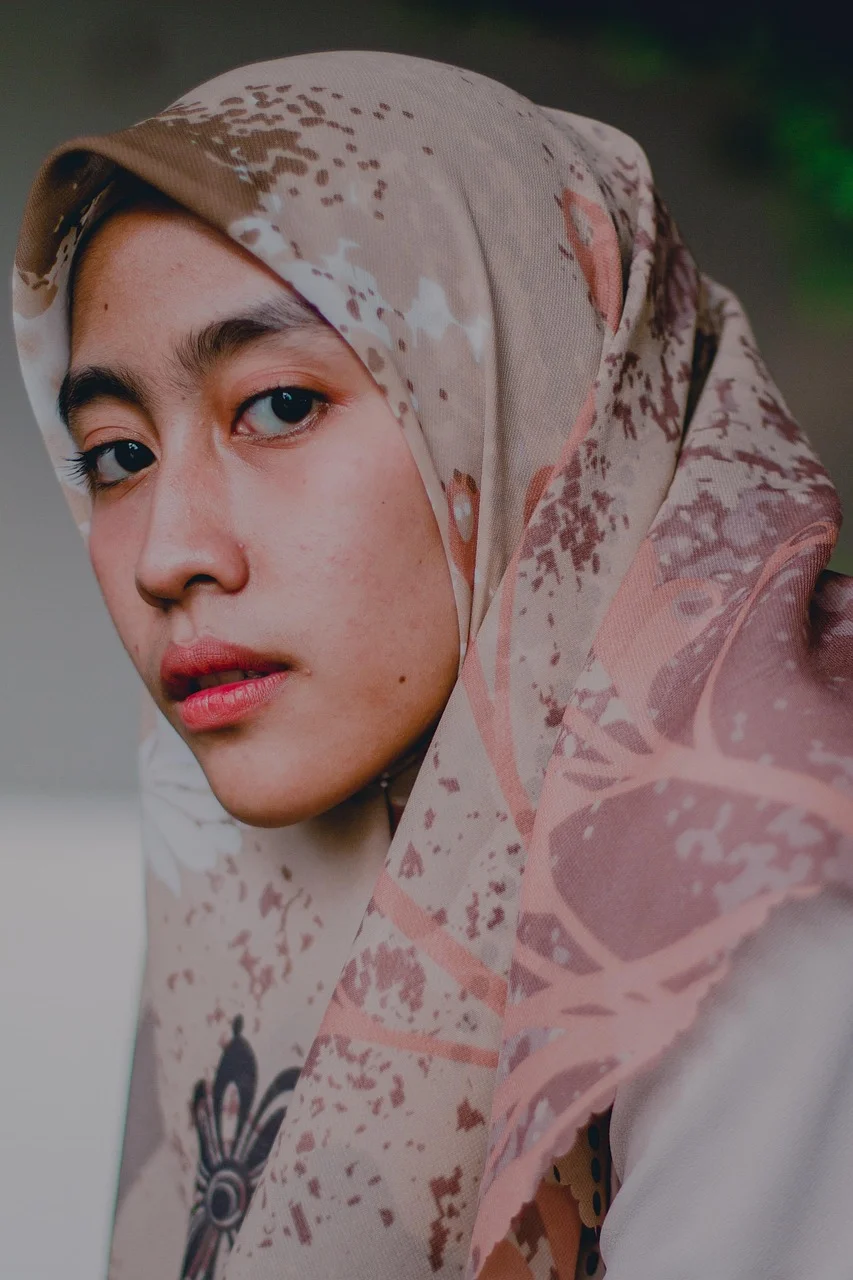 woman, model, portrait, hijab
