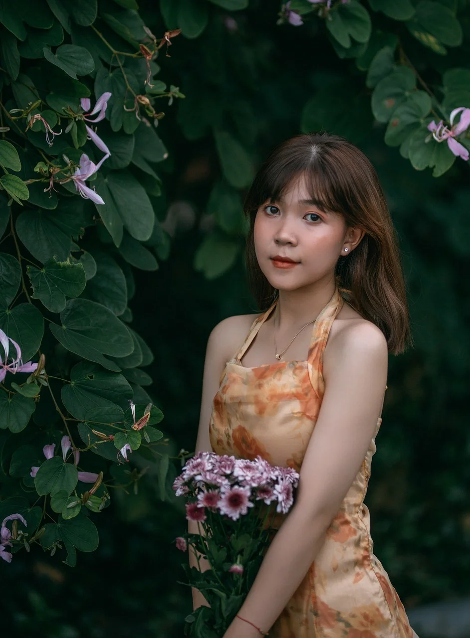 花園、人像、女性、時尚