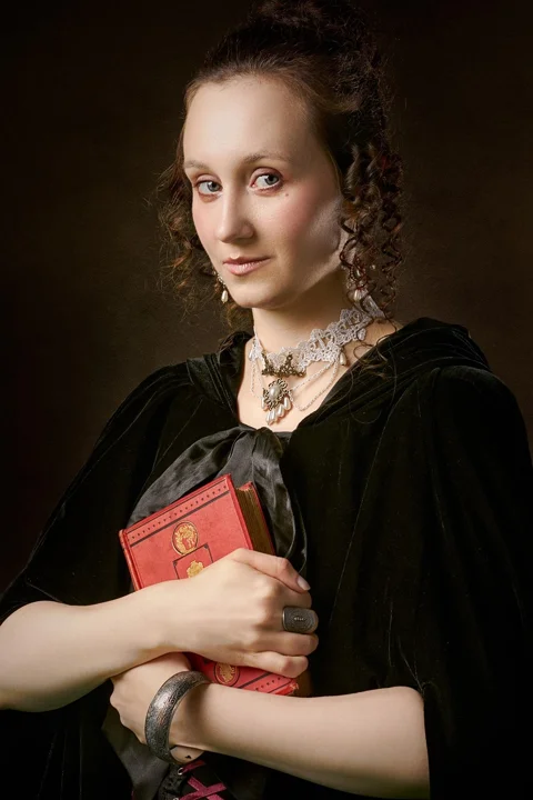 girl, woman, book, portrait
