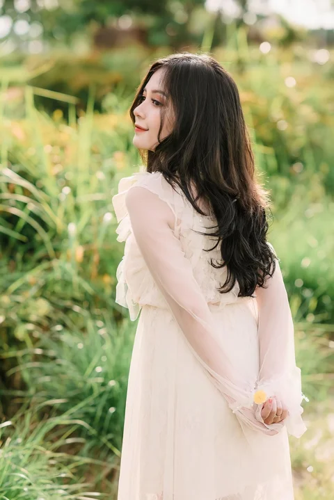 woman, fashion, portrait, dress