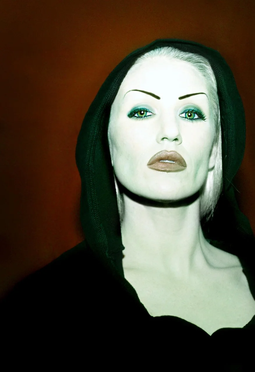 portrait, contrast, white, female