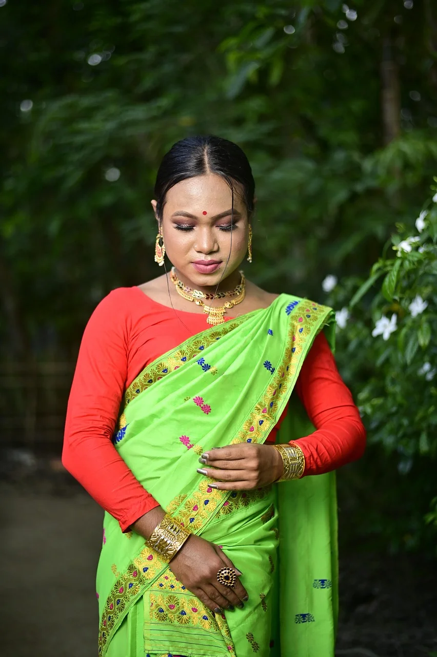 woman, indian woman, fashion, assam
