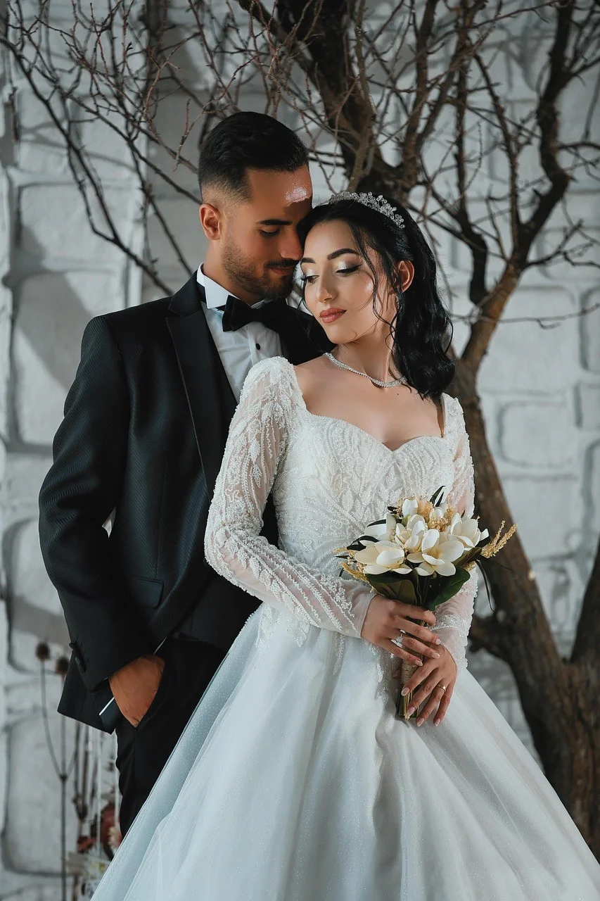 bride, groom, couple, wedding