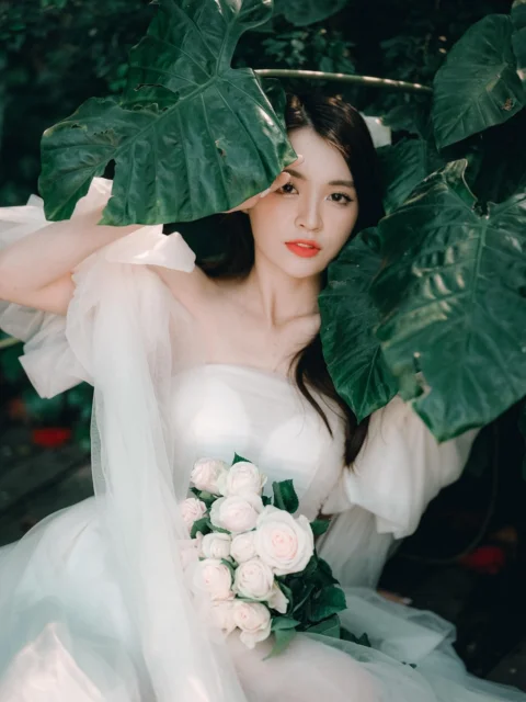女人，模特，新娘，婚纱