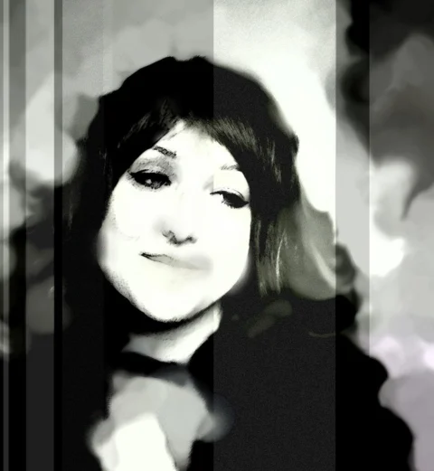 woman, distorted, noise, portrait