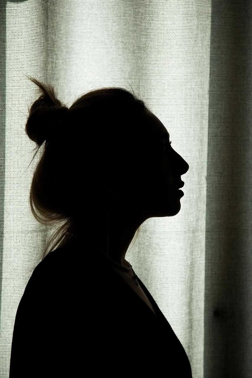 woman, messy bun, portrait, model