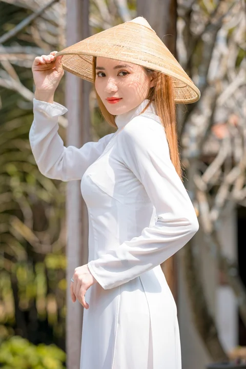 ao dai, fashion, woman, portrait