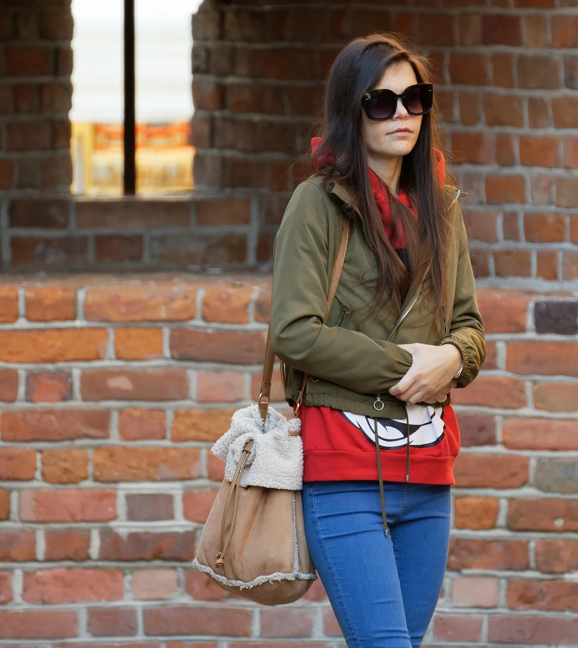 woman, looking, casual clothing, streetwear