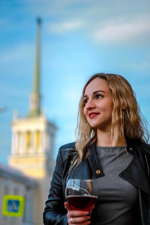 woman, young woman, model, wine