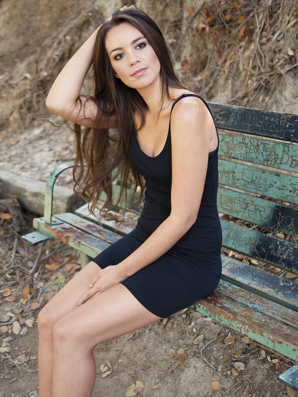 girl, woman, beautiful, black tight dress