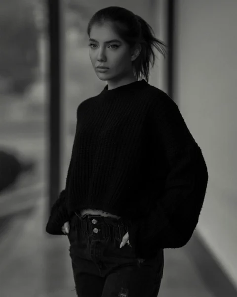 a person posing for a picture