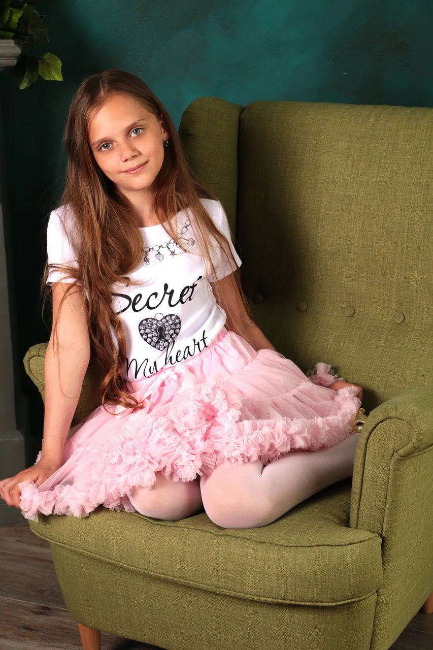 girl, model, armchair, pose