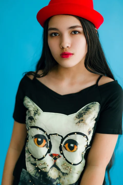 portrait, lovely, young, fashion
