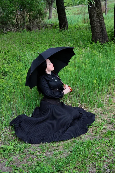 stock, model, rain, female