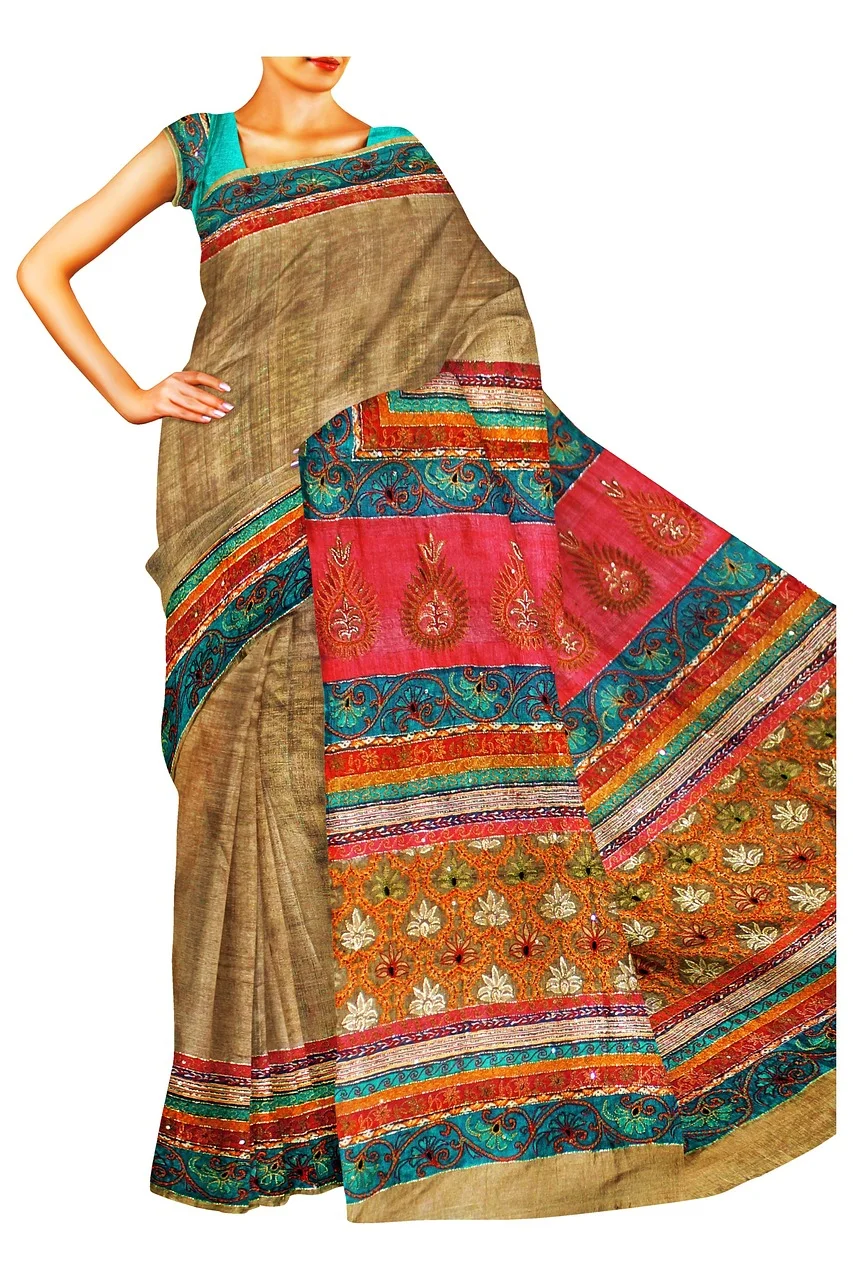 saree, indian, ethnic, clothing