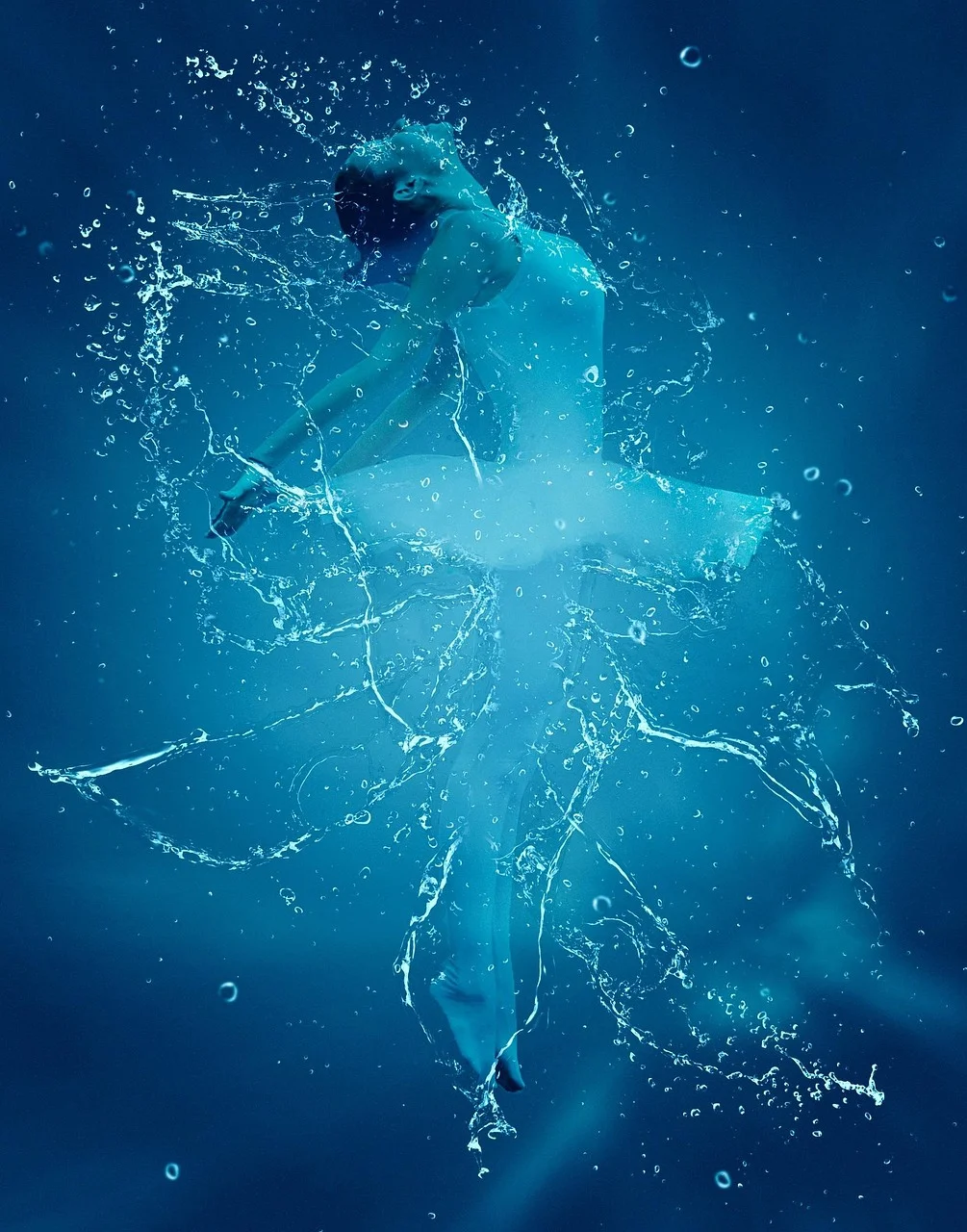 dancer, ballet, underwater, woman