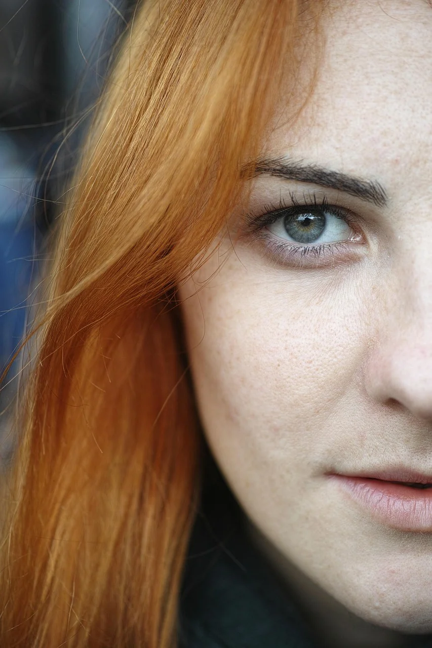 redhead, hairstyle, looking at camera, human