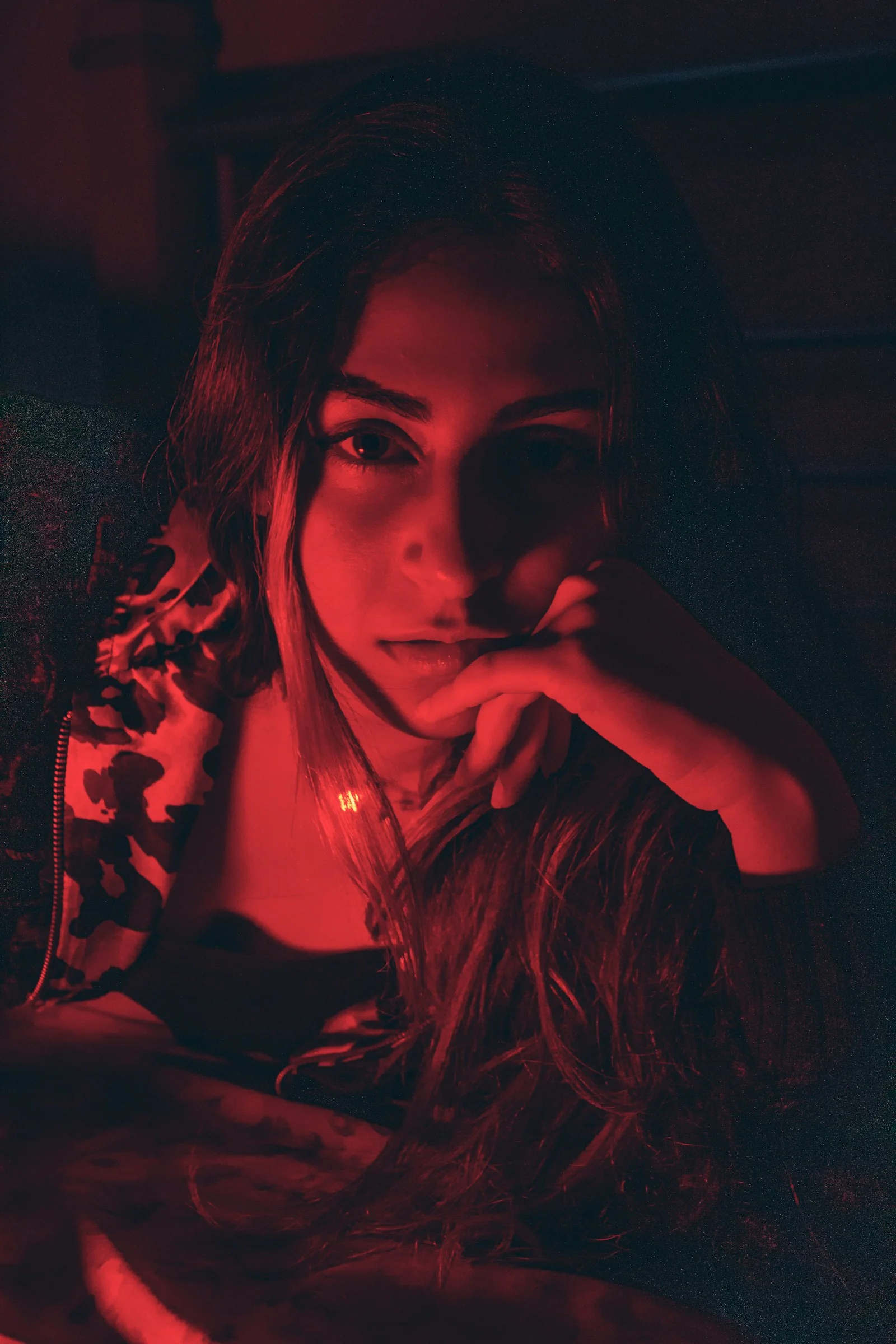 a person with long hair
