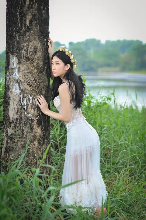 女性、モデル、ポートレート、ポーズ