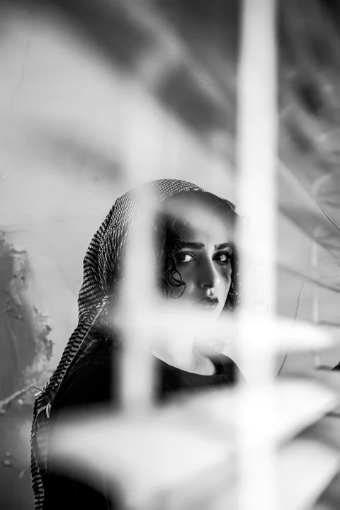 女性、ポートレート、絶望、ペルシア人女性