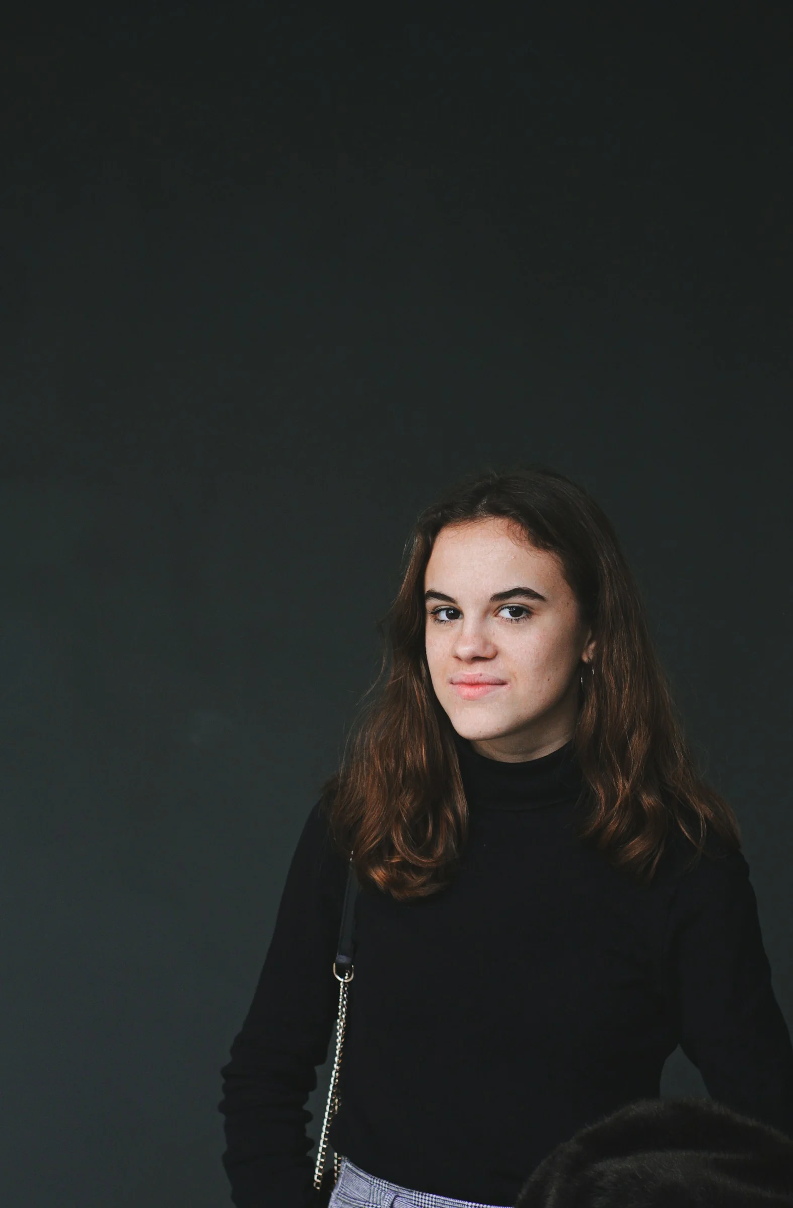 woman wearing black sweater