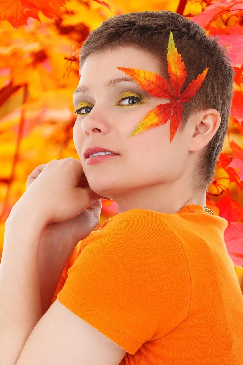 autumn, eyes, face, fall