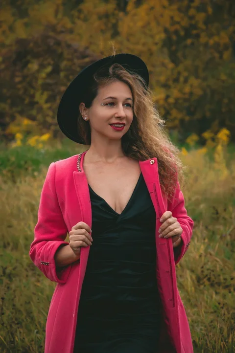 woman, portrait, autumn, nature
