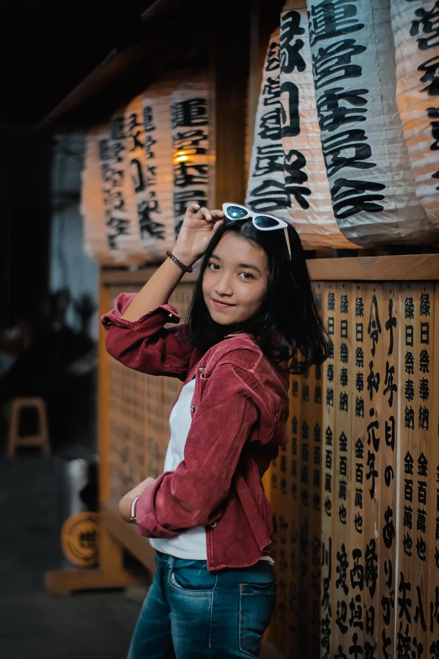 女孩, 肖像, 模特, 亚洲