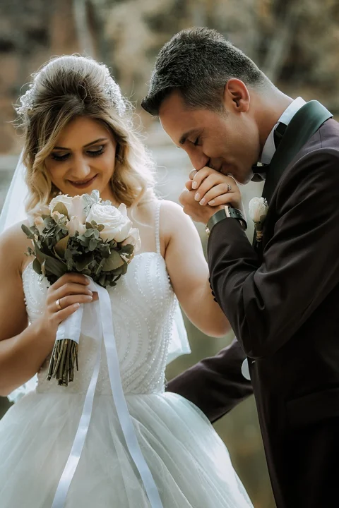 portrait, bride, woman, wedding