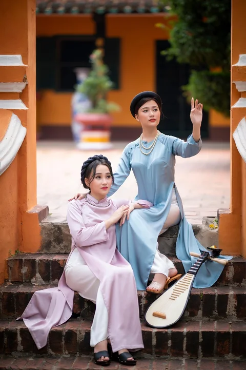 ao dai, women, asian, dresses
