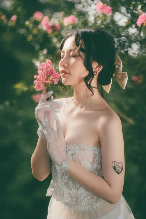 女性, 肖像, 越南肚兜, 连衣裙