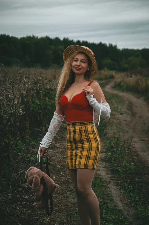 woman, portrait, autumn, nature