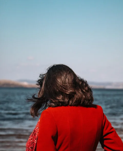 女人，海，海滩，户外